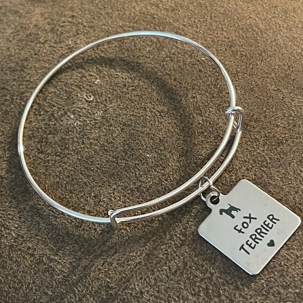 Fox terrier bangle bracelet